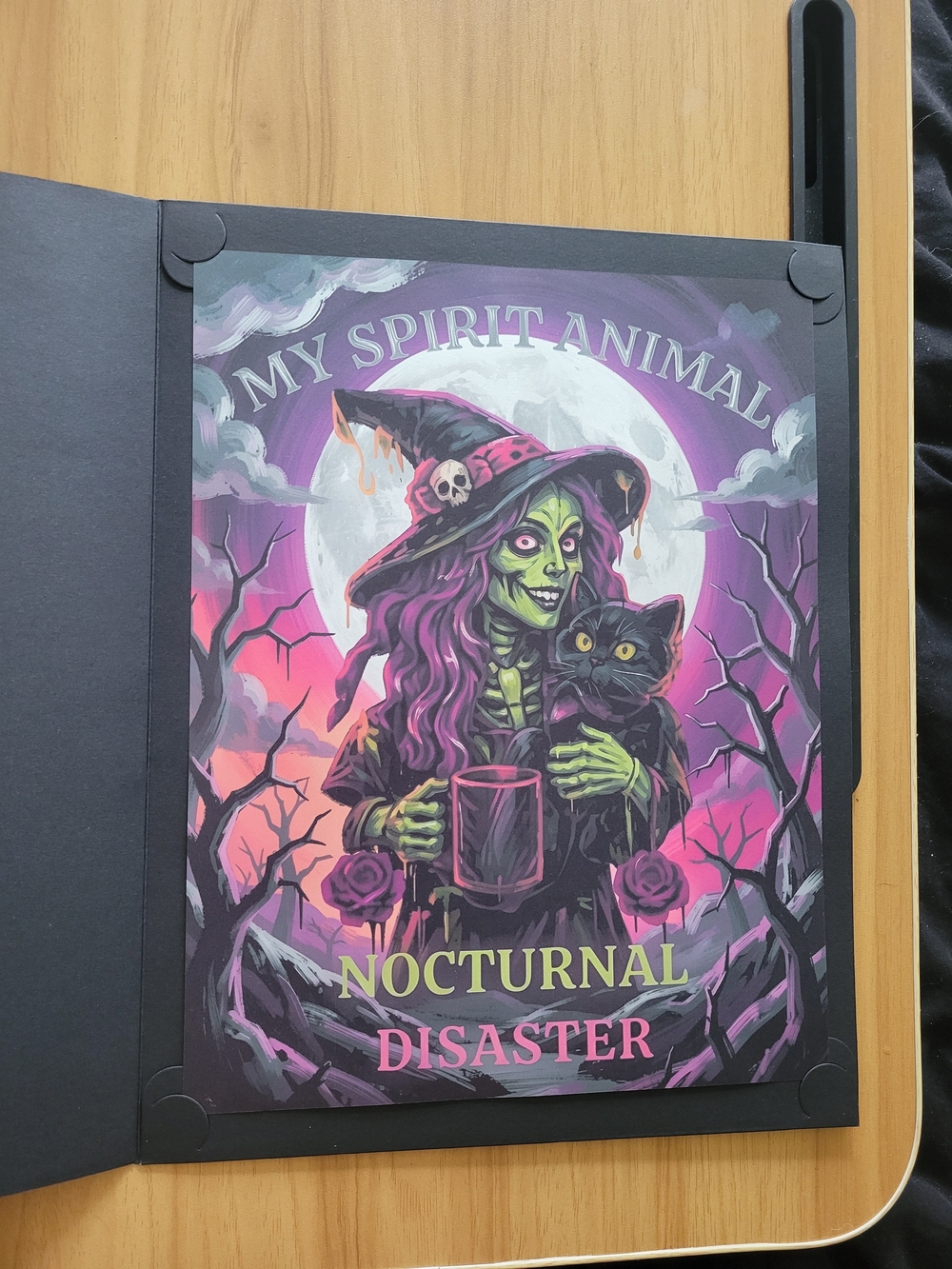 👻BUY 1 GET 1 FREE👻My Spirit Animal Nocturnal Disaster Witch Art Print - Purple